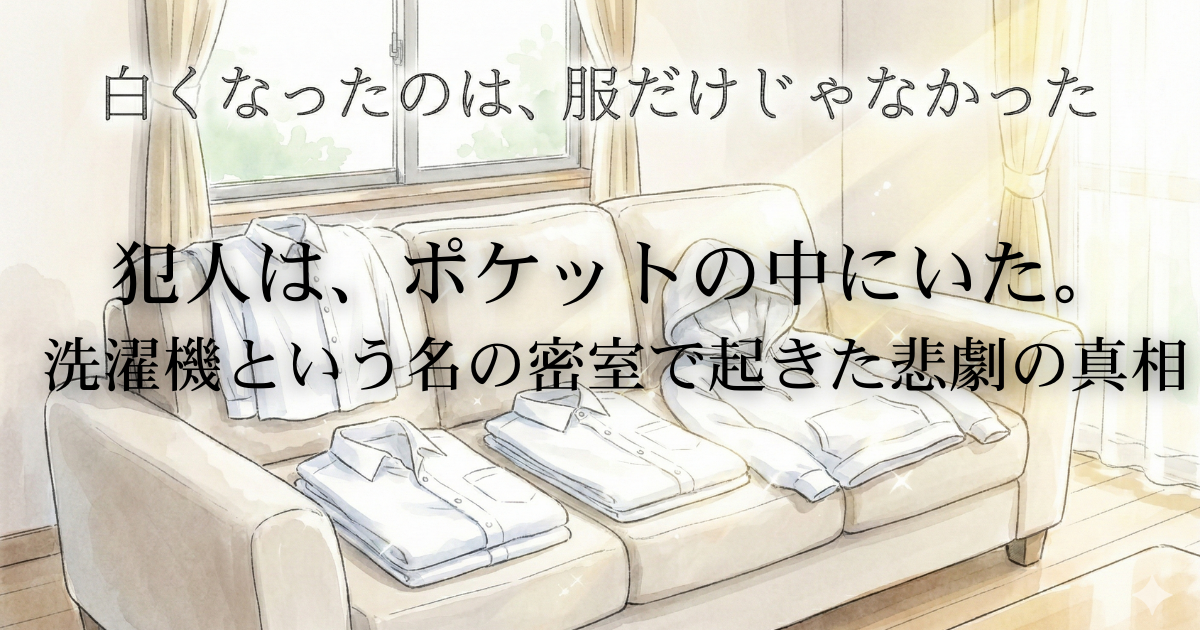 犯人は、ポケットの中にいた。——洗濯機という名の密室で起きた悲劇の真相