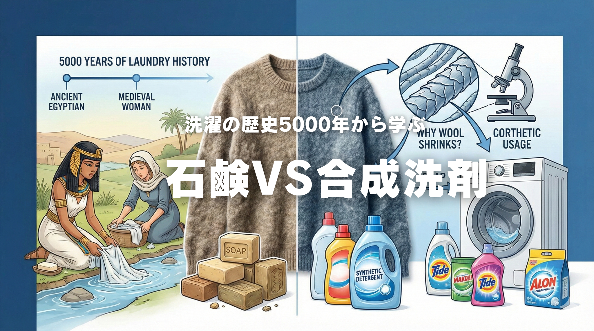 石鹸VS合成洗剤　洗濯の歴史から読み解く　北九州のファミリークリーニングオーナーが解説