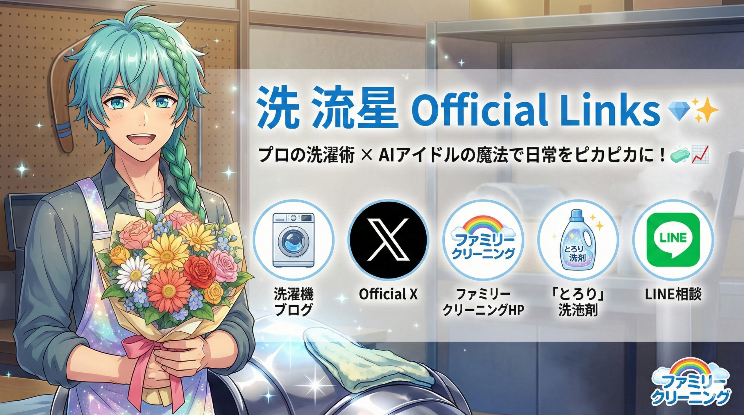 洗 流星 公式リンク集のアイキャッチ画像