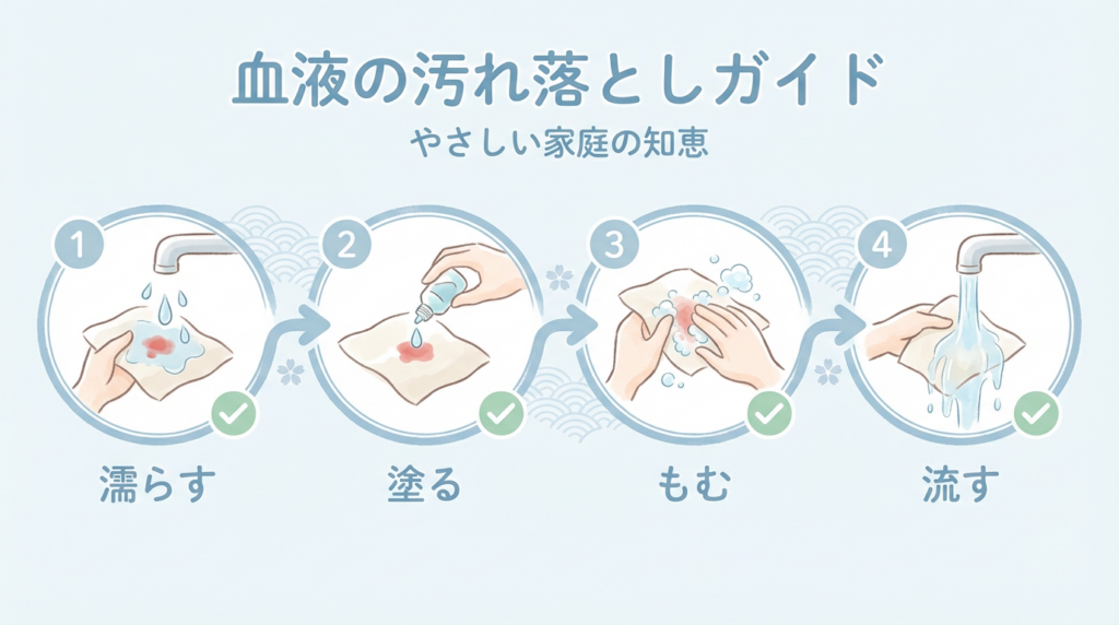 血液の汚れ落としガイド
