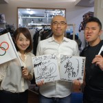 TVQ おとななテレビ取材　伯龍さんと立花麻理アナウンサーと写真を撮って頂きました。